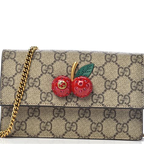 chain snatching gucci|GUCCI GG Supreme Monogram Mini Cherry Chain Bag.